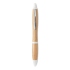 Kuličkové pero ABS bambus - bílá